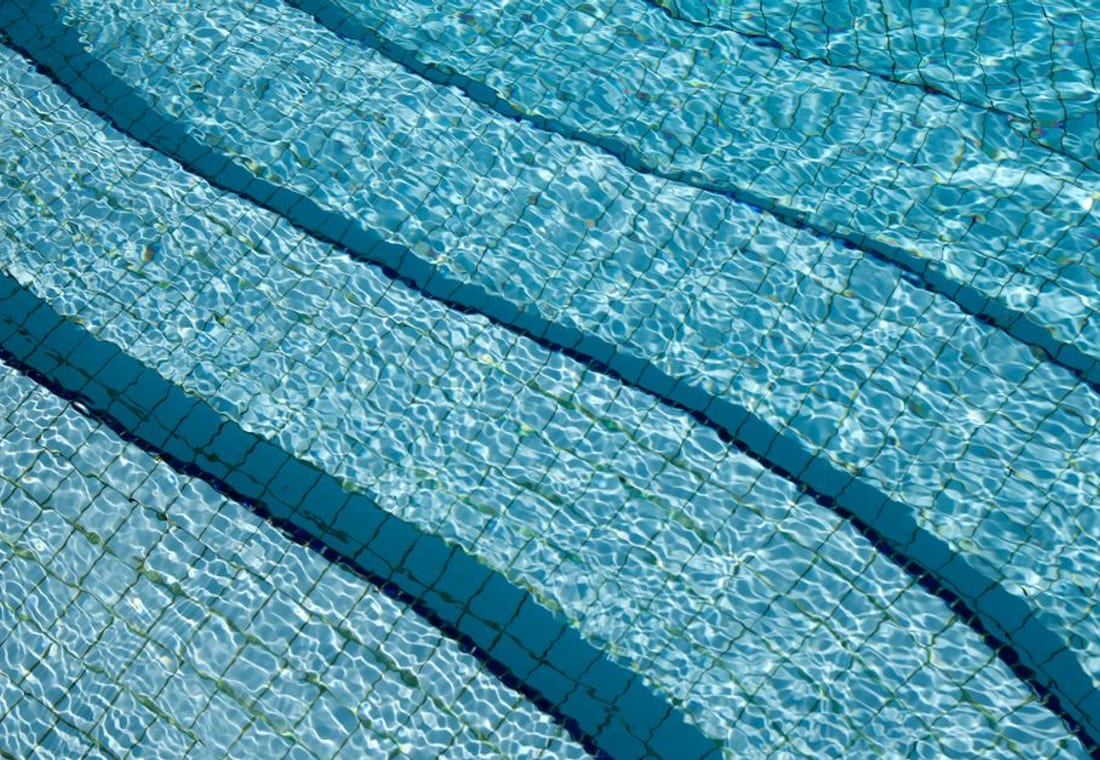 Green pool before